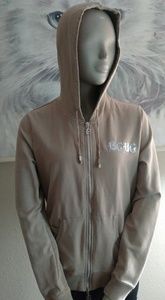 BCBG Maxazria women’s Zip Up Tan Hoodie Sweater Size L